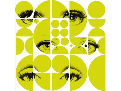 MINDTHEGAP Eyes and circles lime - tapeta