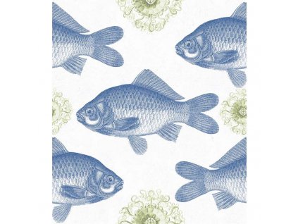 MINDTHEGAP Fish Blue - tapeta
