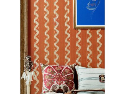 22570 2 mindthegap vintage ikat apricot tapeta