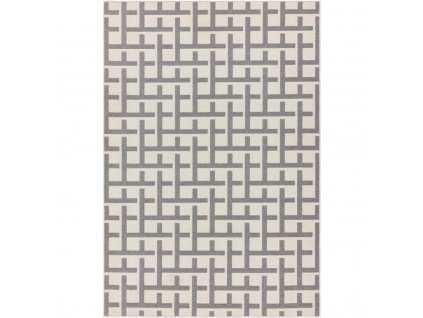 ASIATIC LONDON Alfresco Antibes White Grey Grid - koberec