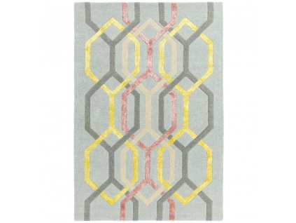 ASIATIC LONDON Matrix MAX67 Hexagon Silver - koberec