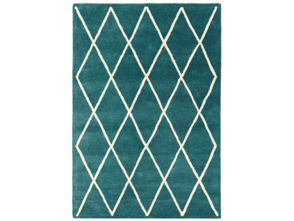 ASIATIC LONDON Albany Diamond Teal - koberec (ROZMER CM 200 x 300)