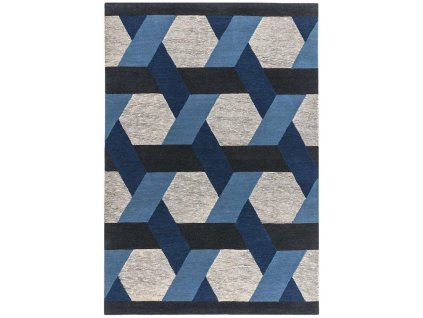 ASIATIC LONDON Camden Blue - koberec (ROZMER CM 200 x 300)