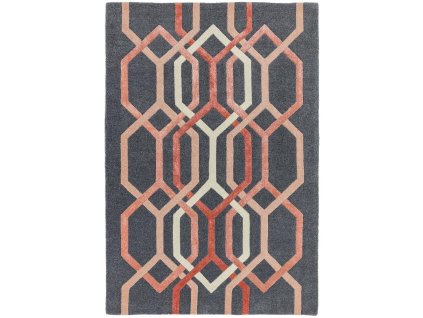 ASIATIC LONDON Matrix MAX66 Hexagon Charcoal - koberec (ROZMER CM 200 x 300)