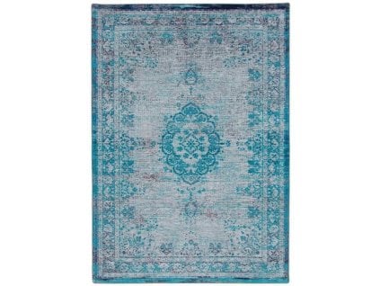 LOUIS DE POORTERE Medallion 8255 Grey Turquoise - koberec