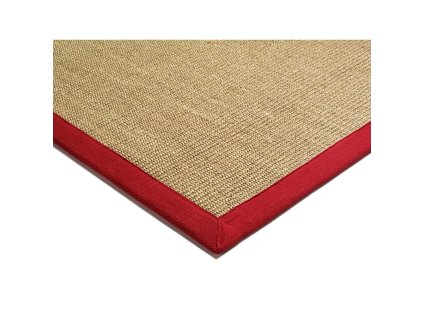 ASIATIC LONDON Sisal Linen/Red - koberec (ROZMER CM 200 x 300)