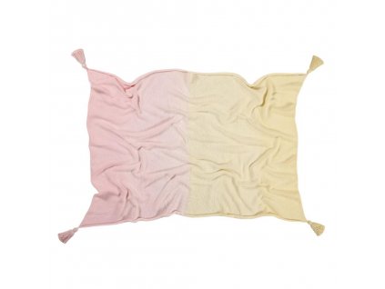 LORENA CANALS Detská prikrývka Ombré Vanilla-Soft Pink - detská lôžkovina