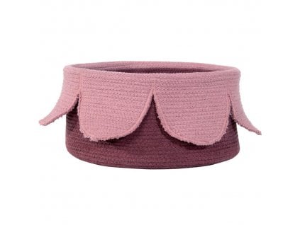 LORENA CANALS Pletený kôš Petals Ash Rose Dark Aubergine - kôš