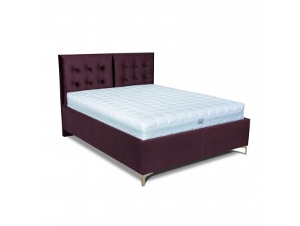 MOOD posteľ Riviera s kovovým nožným výklopom 2229/zlatá