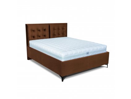 MOOD posteľ Riviera s kovovým nožným výklopom 2213/čierna