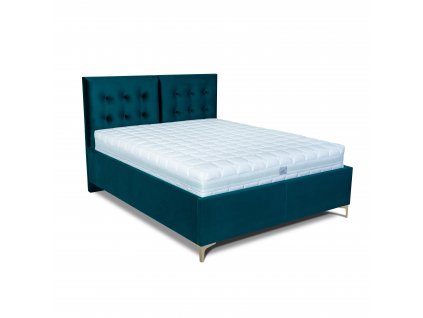 MOOD posteľ Riviera s kovovým nožným výklopom 2221/zlatá
