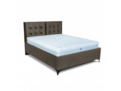 MOOD posteľ Riviera s kovovým nožným výklopom 2208/čierna