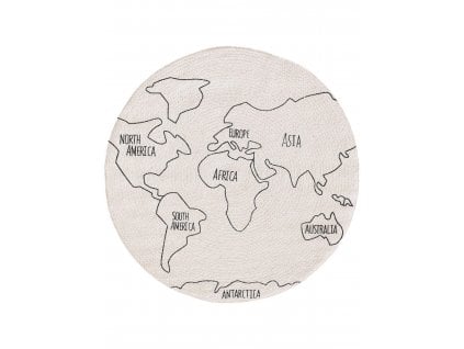 MOOD SELECTION World Map White/Black - koberec