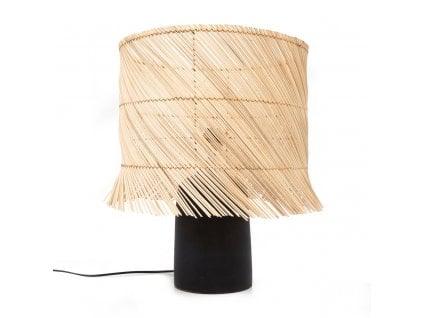 BAZAR BIZAR The Rattan Table Lamp - Black Natural stolové svietidlo