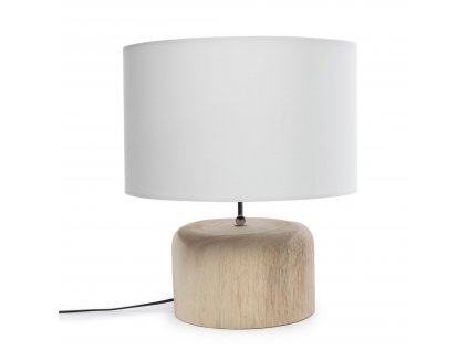 BAZAR BIZAR The Teak Wood Table Lamp - Natural White stolové svietidlo