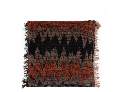 BAZAR BIZAR The Oh My Gee Cushion Cover - Black Orange - 60x60 obliečka