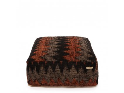 BAZAR BIZAR The Oh My Gee Pouffe - Black Orange taburetka