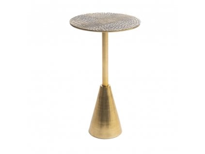 BAZAR BIZAR The Croco Side Table - Brass príručný stolík