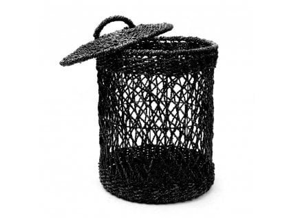 BAZAR BIZAR The Laundry Basket - Black - S úložný kôš