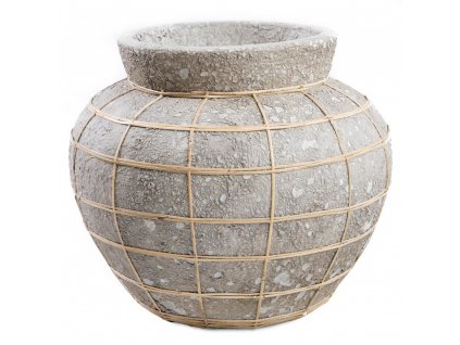 BAZAR BIZAR The Belly Vase - Concrete Natural - L váza