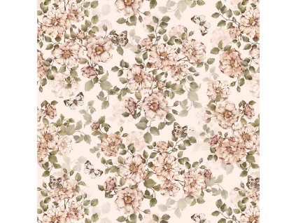 DEKORNIK Roses With Butterflies - Tapeta