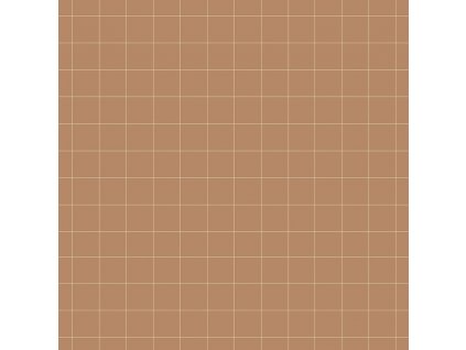 DEKORNIK Simple Check Pattern Small Cinnamon - Tapeta