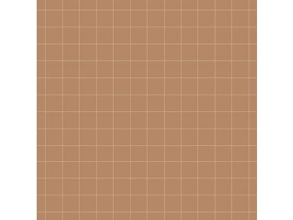 DEKORNIK Simple Check Pattern Small Cinnamon - Tapeta