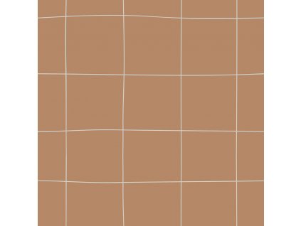 DEKORNIK Simple Irregular Check Pattern Cinnamon - Tapeta