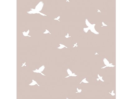 DEKORNIK Simple Birds Powder Pink - Tapeta