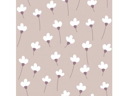 DEKORNIK Simple Daisies On Powder Pink - Tapeta
