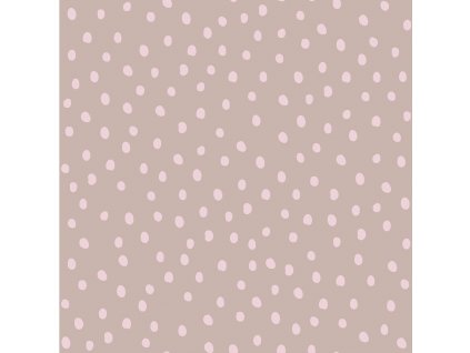 DEKORNIK 
Simple Irregular Dots Powder Pink Cappucino - Tapeta