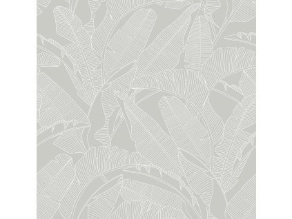 DEKORNIK Classic Big Palm Leaves Gray - Tapeta