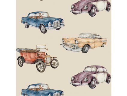 DEKORNIK Cars Sunny Beige / Industrial Evolution - 50 cm x 280 cm
