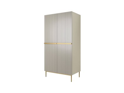 BOGART Skriňa Nicole 100 cm s kontajnerom (Farba matná biela / čierne nožičky)