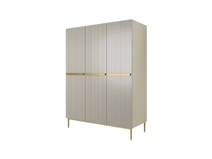 BOGART Skriňa Nicole 150 cm (Farba matná biela / čierne nožičky)