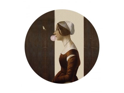 WALLCOLORS Dots Handmaid with Bubble Gum - tapeta (POVRCH Wallstick)