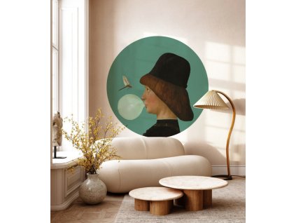 WALLCOLORS Dots Boy and Dragonfly - tapeta (POVRCH Wallstick)