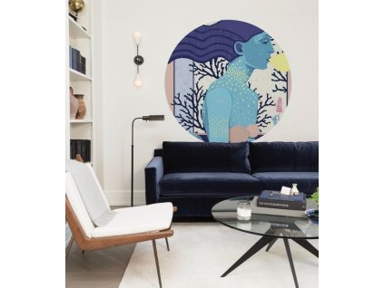 WALLCOLORS Dots Siren cool girl - tapeta (POVRCH Wallstick)