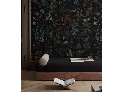 WALLCOLORS Botanic black wallpaper - tapeta (POVRCH Wallstick)
