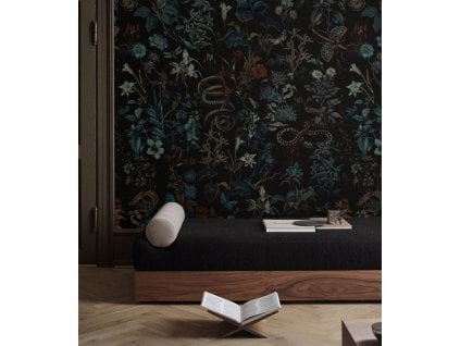 WALLCOLORS Botanic black wallpaper - tapeta