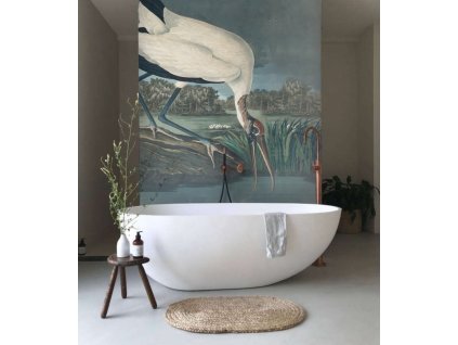 WALLCOLORS Stork wallpaper - tapeta (POVRCH Wallstick)