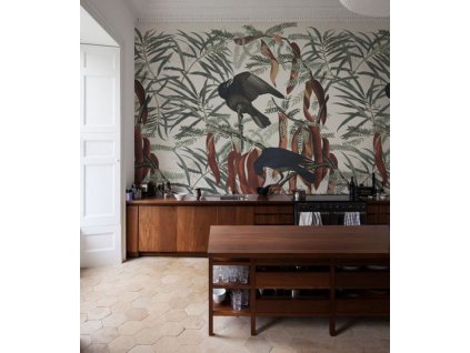 WALLCOLORS Crows wallpaper - tapeta (POVRCH Wallstick)