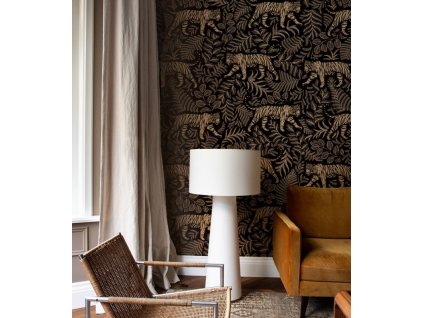WALLCOLORS Camouflaged Tiger wallpaper - tapeta (POVRCH Wallstick)