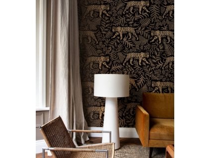 WALLCOLORS Camouflaged Tiger wallpaper - tapeta