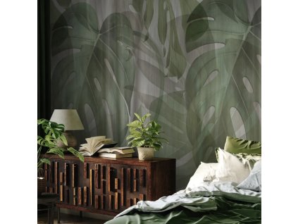 54786 vladila monstera mirror tapeta