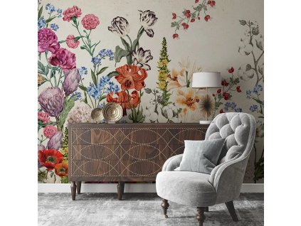 54816 vladila light mural bouquet tapeta