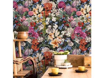 54822 vladila primavera flowers dark tapeta