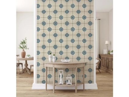 55137 vladila vintage tiles pattern tapeta