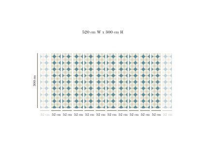 55146 3 vladila vintage blue tiles tapeta