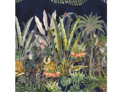 55965 3 vladila wonderland jungle in black tapeta